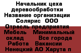 Начальник цеха деревообработки › Название организации ­ Солярис, ООО › Отрасль предприятия ­ Мебель › Минимальный оклад ­ 1 - Все города Работа » Вакансии   . Ненецкий АО,Харута п.